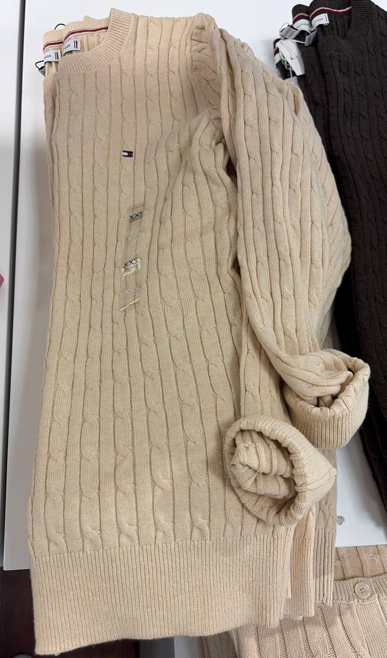 Sweater tricot trançado manga longa