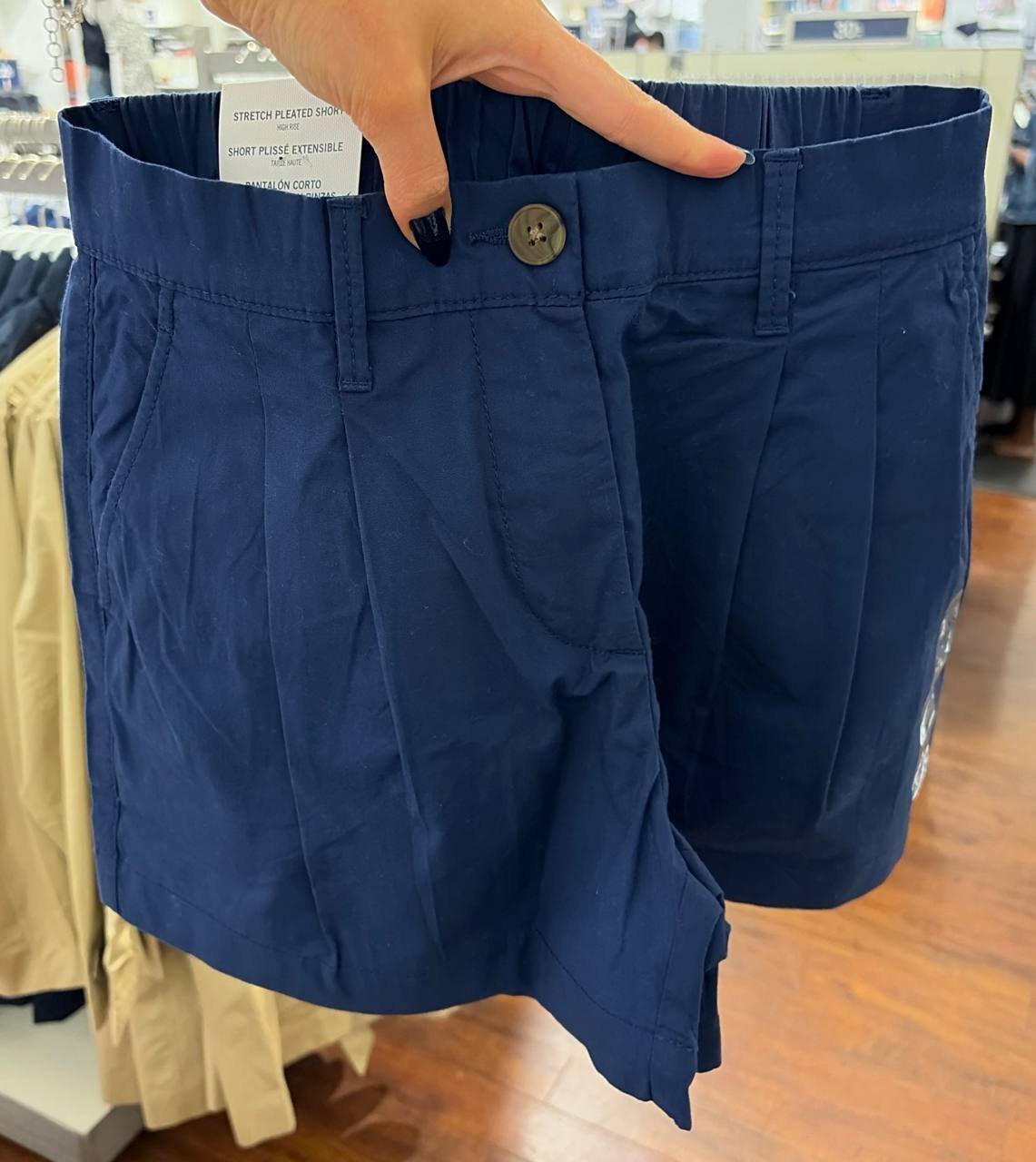 stretch pleated short