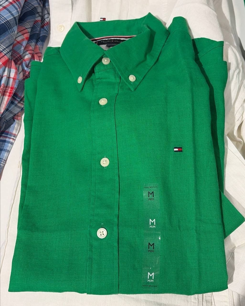 Camisa social manga longa REGULAR fit linho e algodão