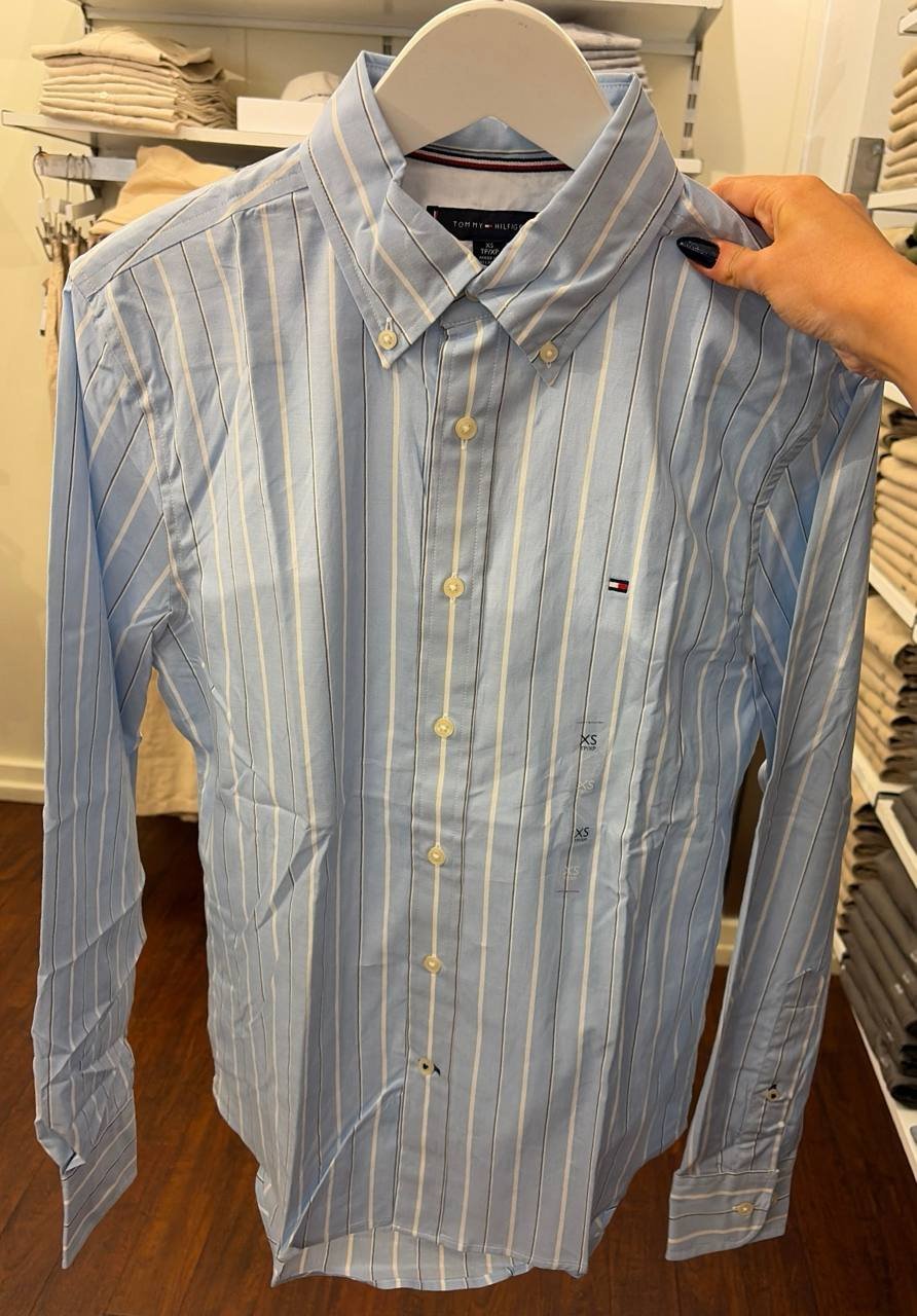 Camisa social manga longa REGULAR fit linho e algodão