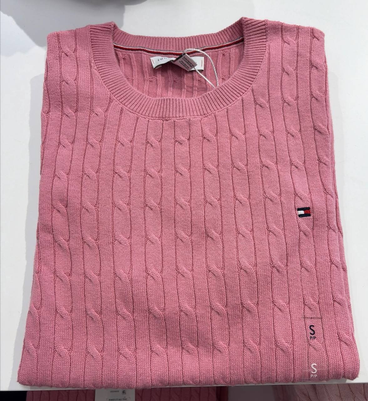 sweater tricot trançado manga curta
