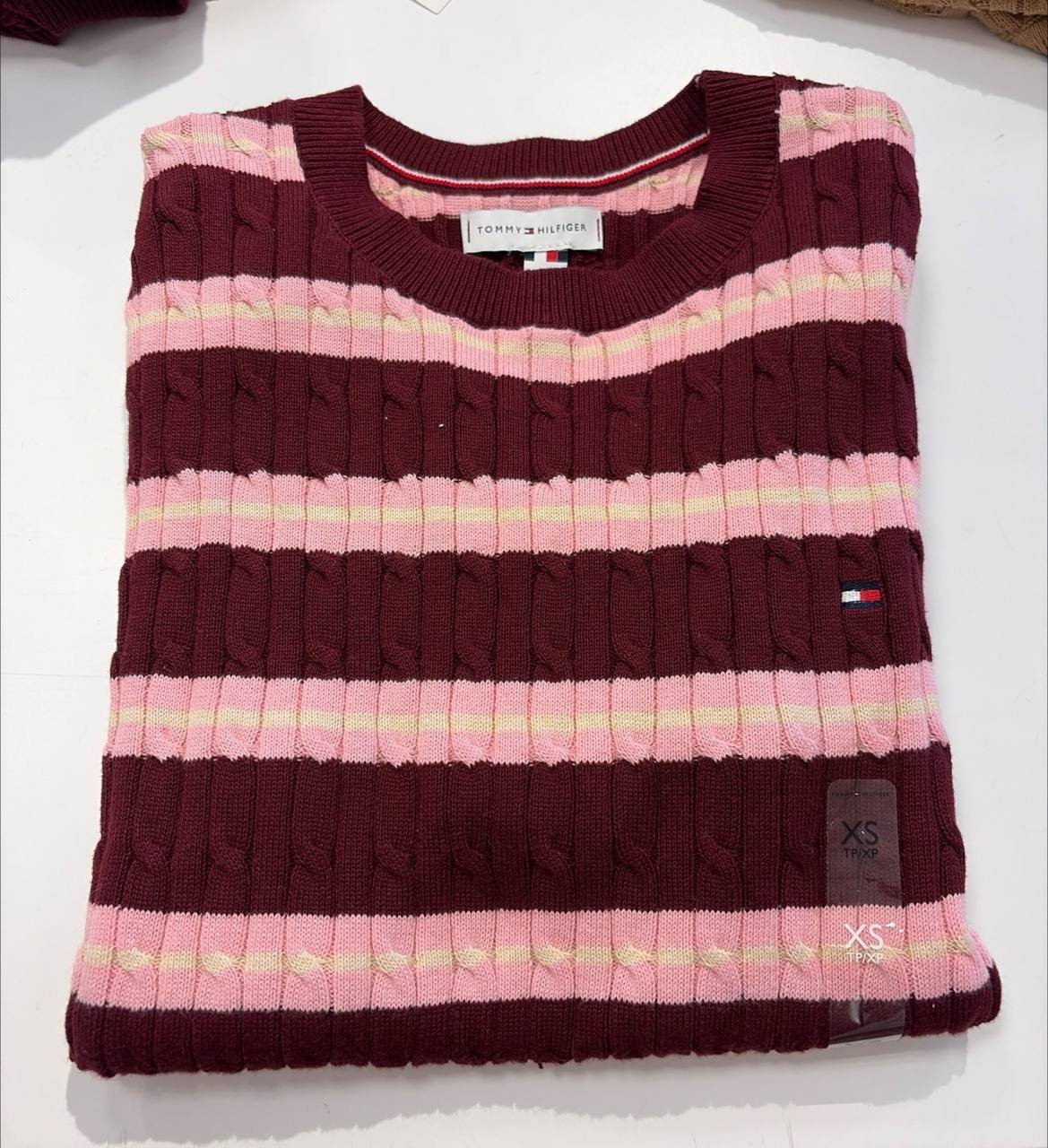 sweater tricot trançado manga curta
