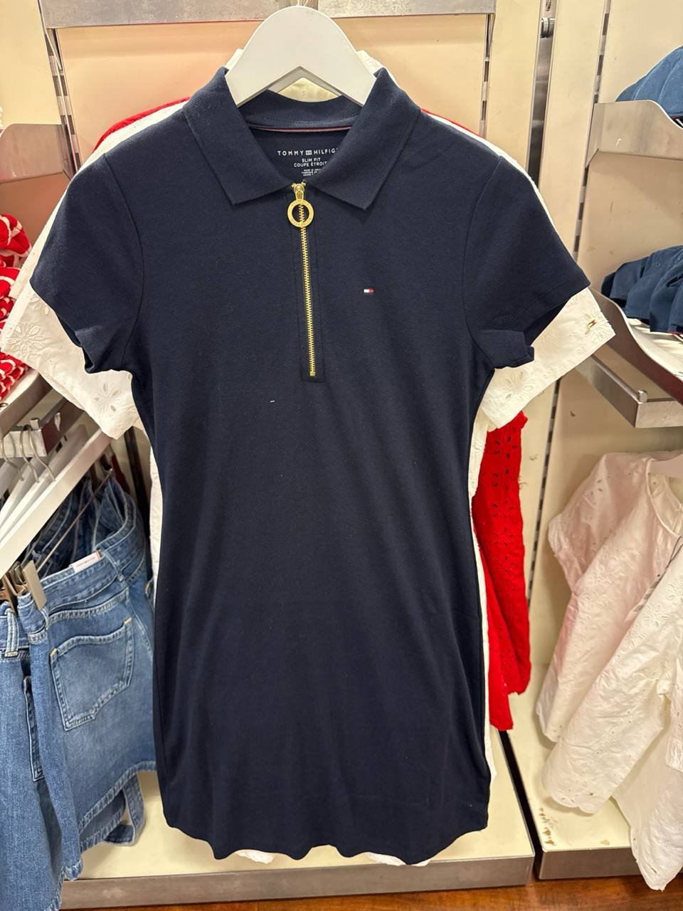 Vestido algodão com elastano polo
