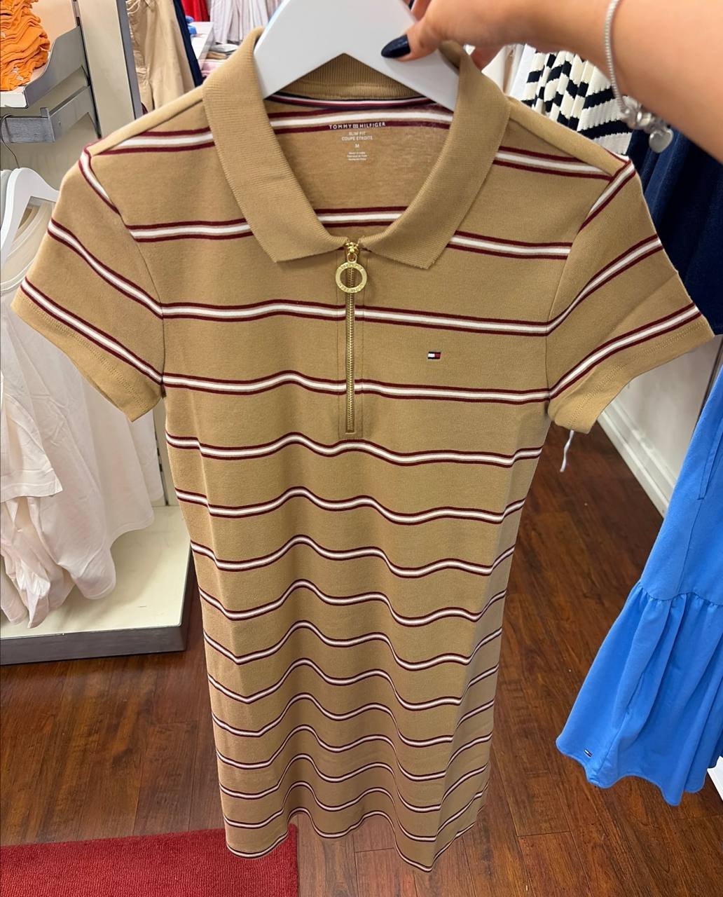 Vestido algodão com elastano polo