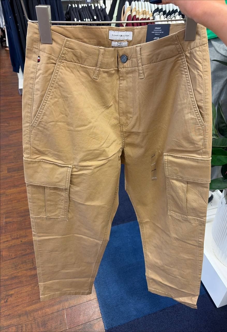 Calça Jeans Straight  cargo