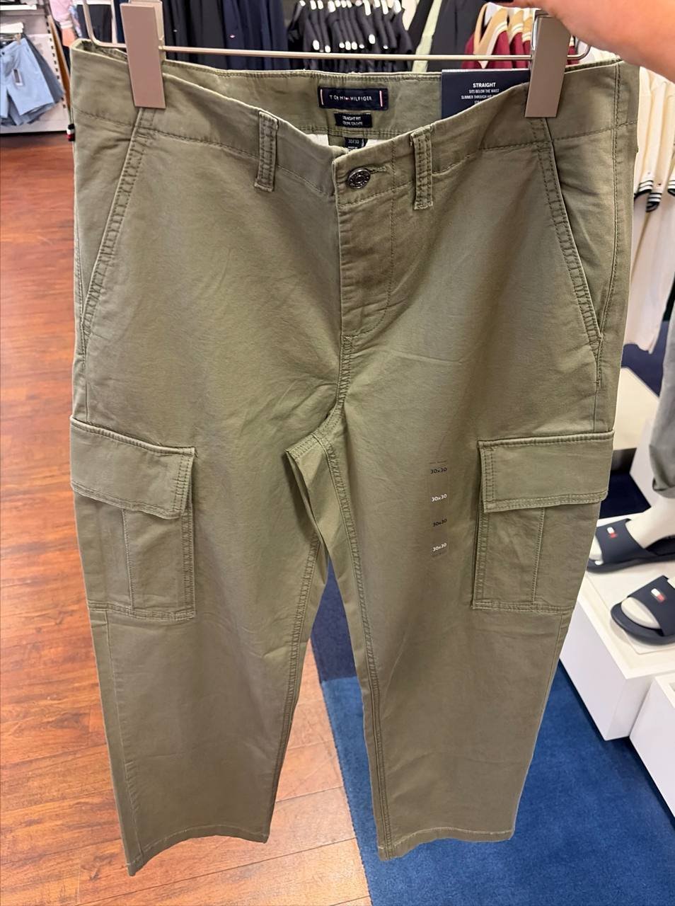 Calça Jeans Straight  cargo