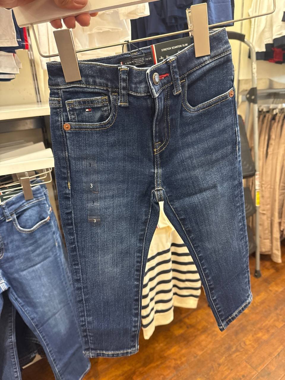 calça jeans Straight com ajuste na cintura