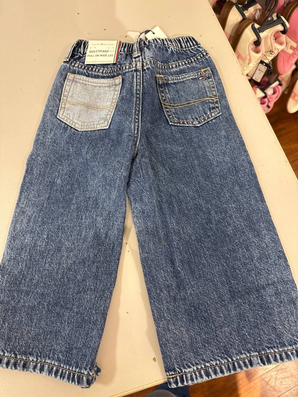 calça jeans pull on Wide Leg