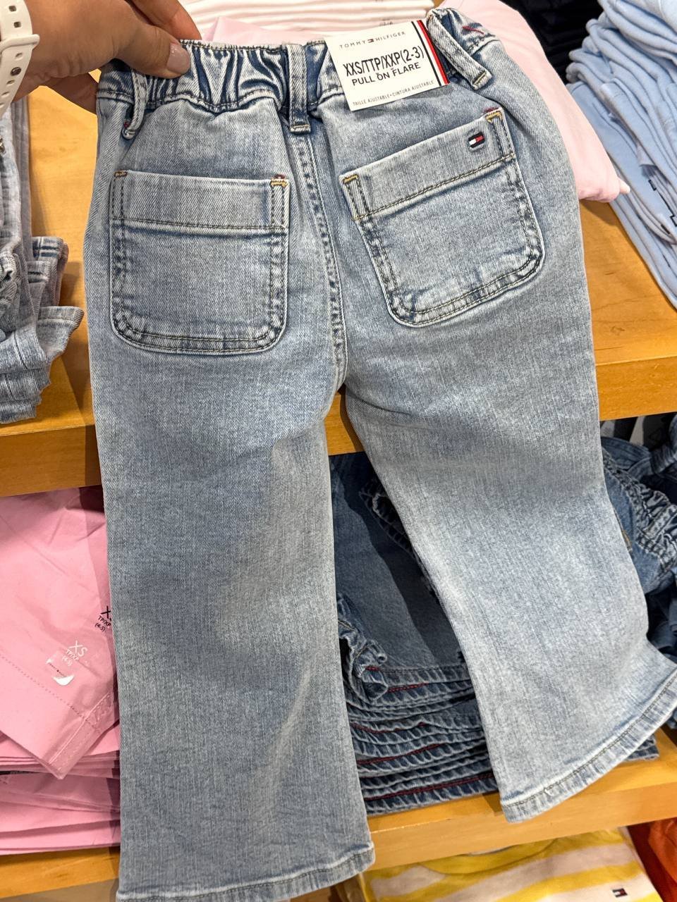 calça jeans pull on Flare