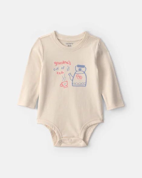 Baby Girl 'Limited Edition Like Auntie' Long-Sleeve Graphic Bodysuit - Grey