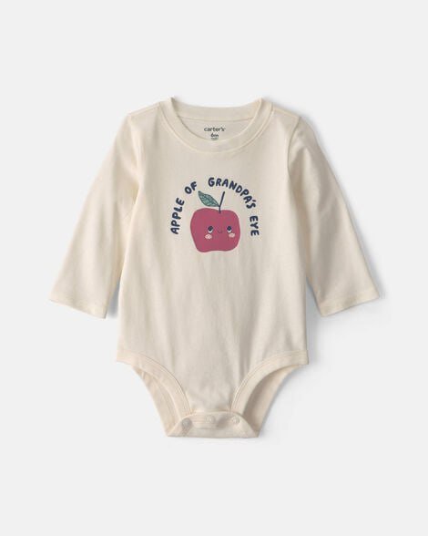 Baby Girl 'Limited Edition Like Auntie' Long-Sleeve Graphic Bodysuit - Grey