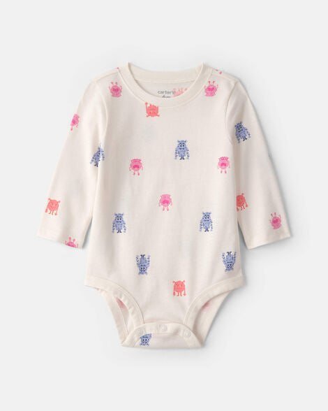 Baby Girl 'Limited Edition Like Auntie' Long-Sleeve Graphic Bodysuit - Grey