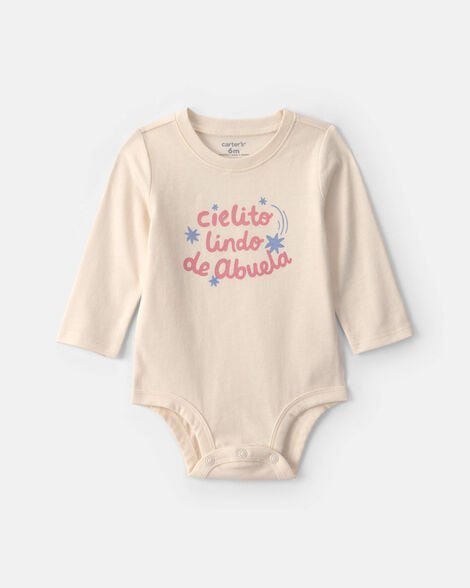 Baby Girl 'Limited Edition Like Auntie' Long-Sleeve Graphic Bodysuit - Grey