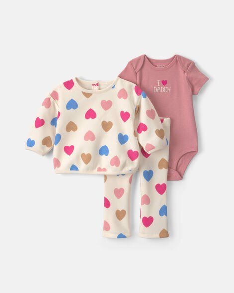 Baby Girl 3-Piece Leopard French Terry Layering Set