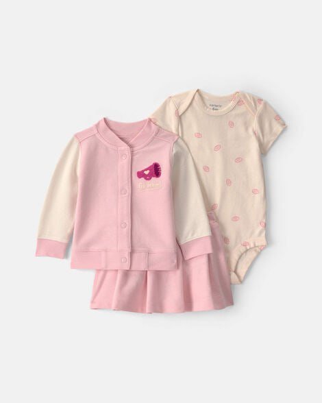 Baby Girl 3-Piece Leopard French Terry Layering Set