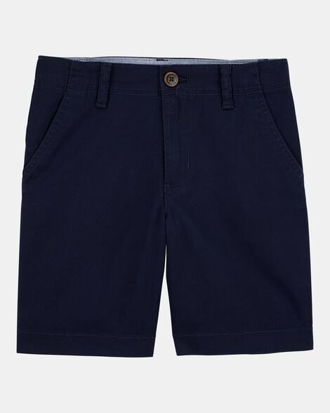 Kid Stretch Chino Uniform Shorts - Navy