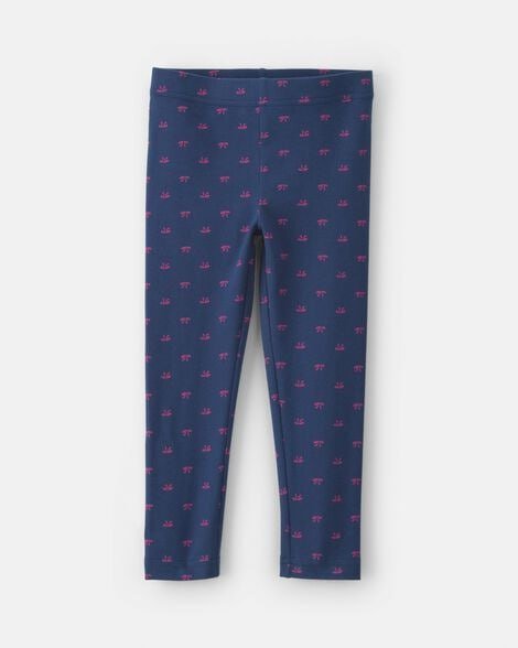 Toddler Girl Cotton Pull-On Stretch Rib Leggings - Pink