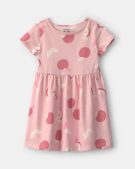 Toddler Girl Heart Short-Sleeve Dress - Blue