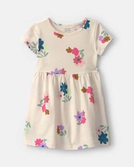 Toddler Girl Heart Short-Sleeve Dress - Blue