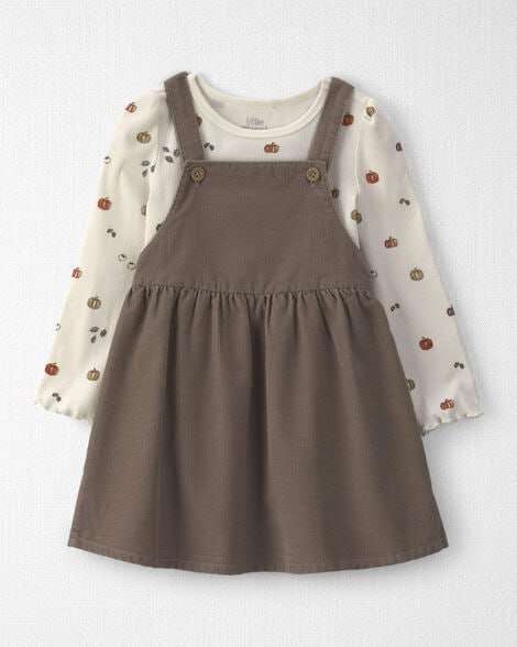 Toddler Girl 2-Piece Organic Cotton Corduroy Jumper Set