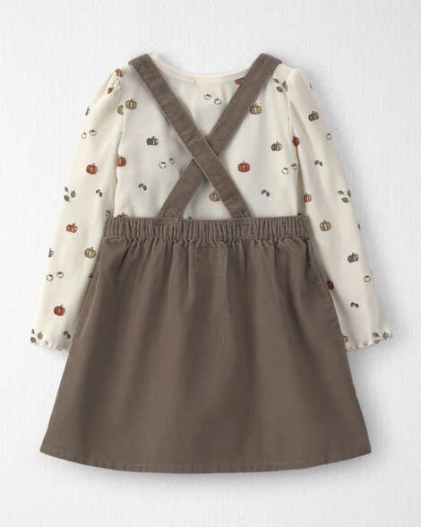 Toddler Girl 2-Piece Organic Cotton Corduroy Jumper Set