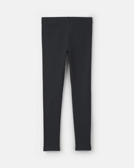 Girls Floral Pull-On Stretch Leggings - Navy Blue