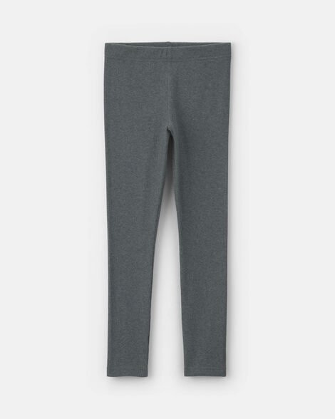 Girls Floral Pull-On Stretch Leggings - Navy Blue