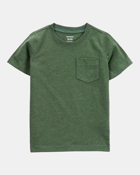 Baby Solid Short-Sleeve Pocket Tee - Black