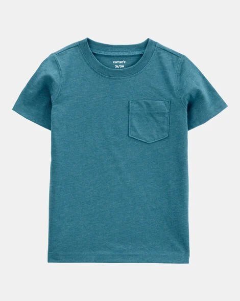 Baby Solid Short-Sleeve Pocket Tee - Black