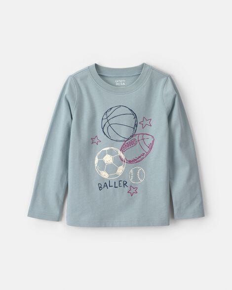 Toddler Boy Safari Animals Long-Sleeve Graphic Tee - Navy Blue