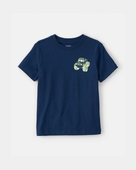 Toddler Boy Cruising Shark Graphic Tee - Grey