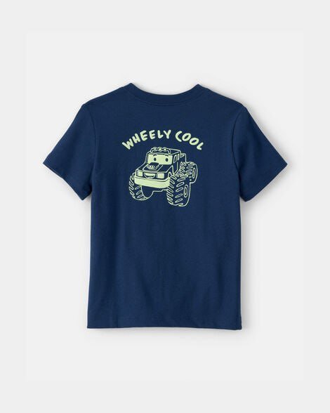 Toddler Boy Cruising Shark Graphic Tee - Grey