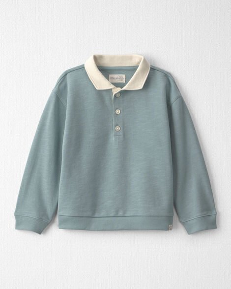 Toddler Boy Organic Cotton French Terry Rugby Polo