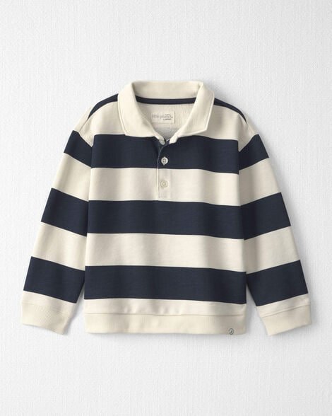 Toddler Boy Organic Cotton French Terry Rugby Polo