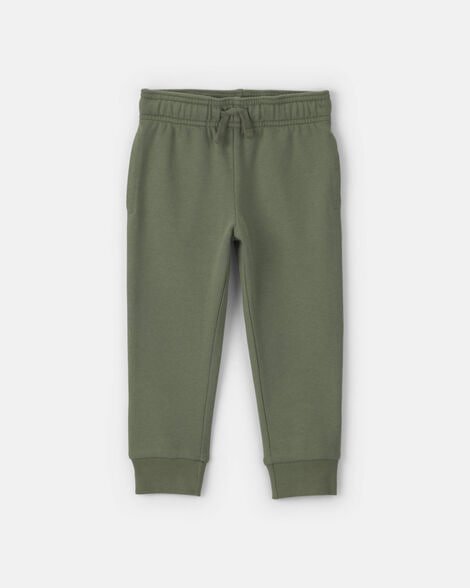 Toddler Boy French Terry Joggers - Olive Green