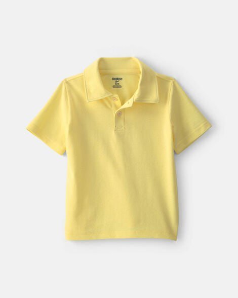 Toddler Boy Uniform Piqué Polo Shirt - Yellow