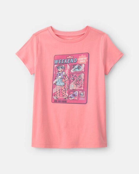 Girls 'Birthday Girlie' Graphic Tee - Pink