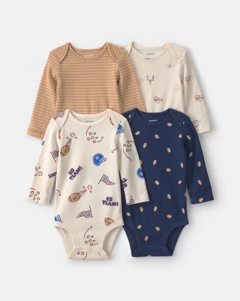 Baby Boy 4-Pack Arctic Long-Sleeve Multipack Bodysuits