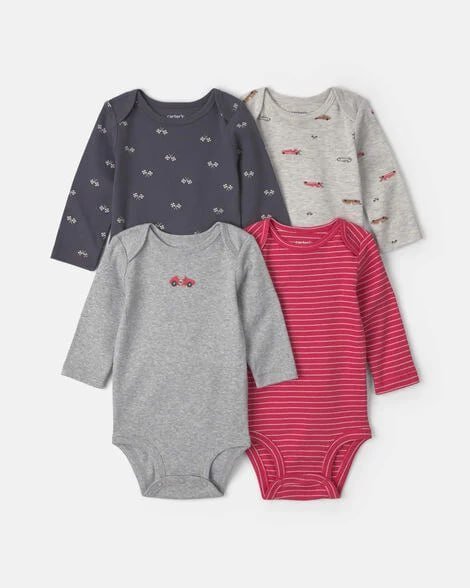 Baby Boy 4-Pack Arctic Long-Sleeve Multipack Bodysuits