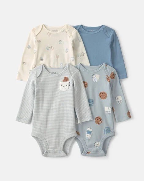 Baby Boy 4-Pack Arctic Long-Sleeve Multipack Bodysuits