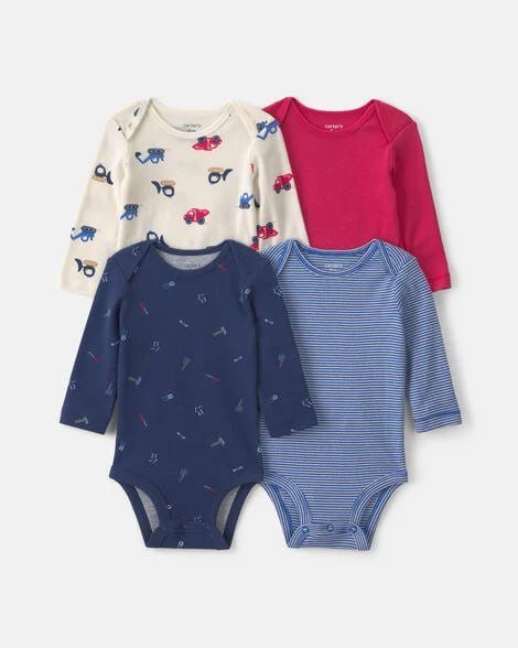 Baby Boy 4-Pack Arctic Long-Sleeve Multipack Bodysuits