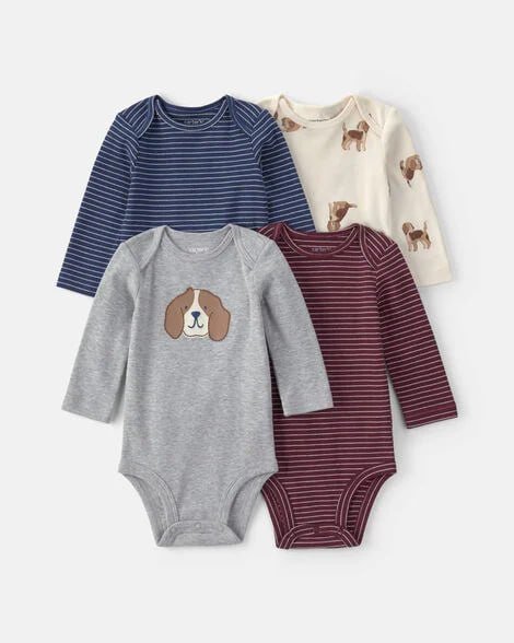 Baby Boy 4-Pack Arctic Long-Sleeve Multipack Bodysuits
