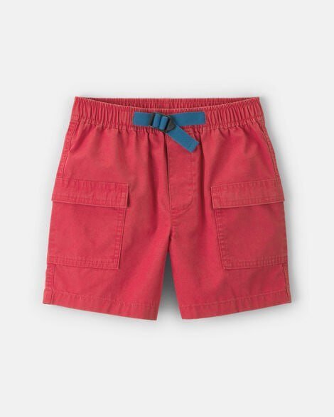 Boys Camo Canvas Cargo Shorts - Green