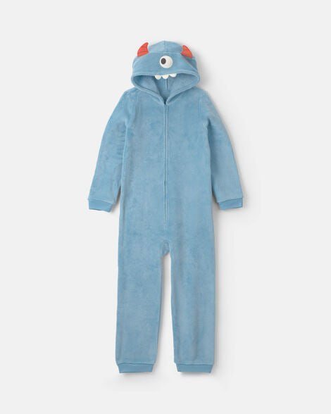 Boys 1-Piece Dinosaur Halloween Fleece Pajama Costume - Green