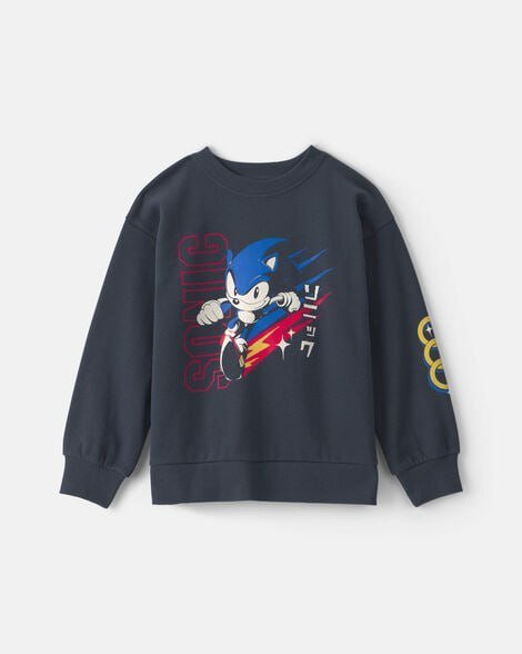 Boys Sonic The Hedgehog™ Pullover Sweatshirt - Navy Blue