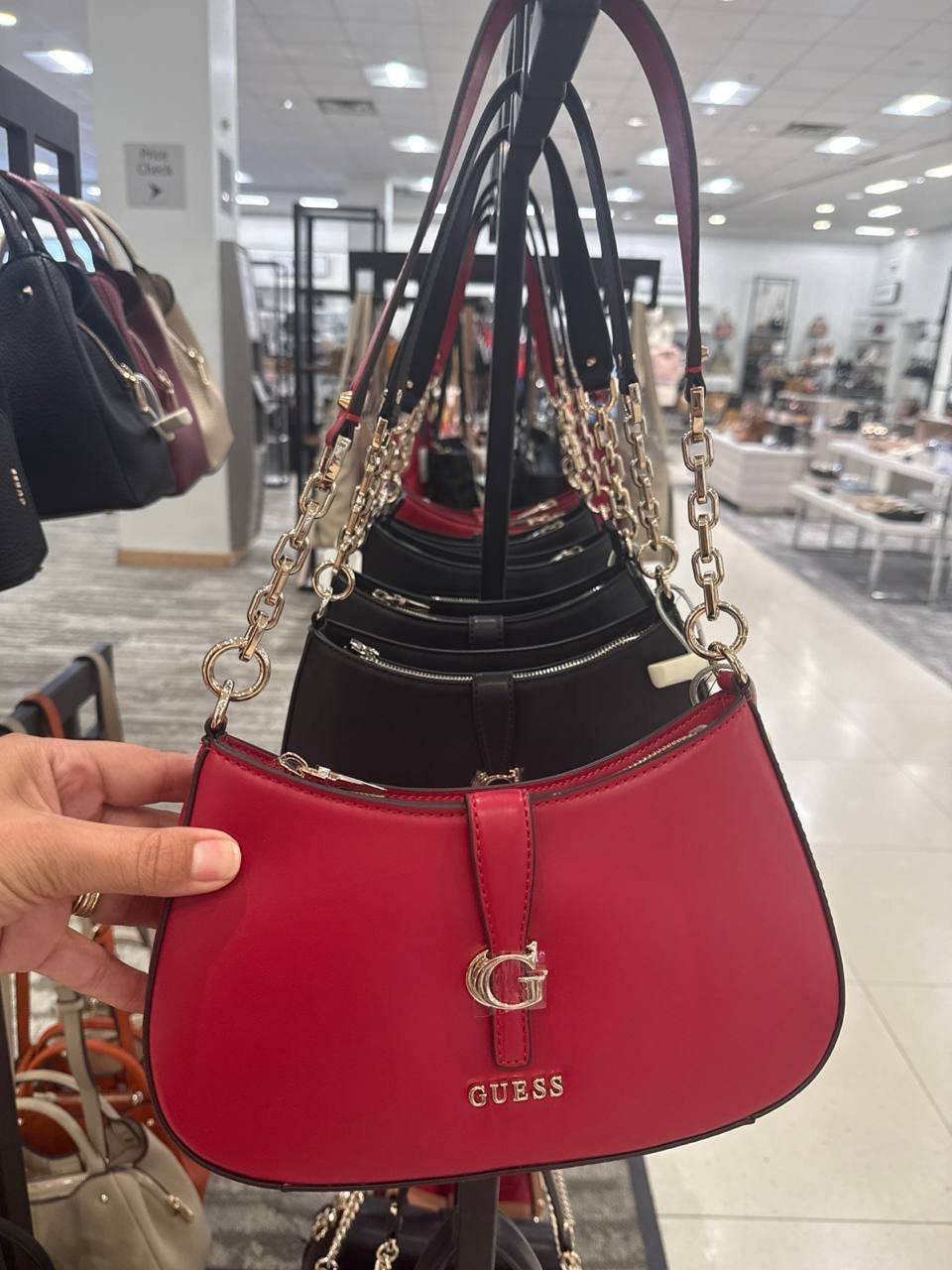 GUESS Carrie Zip-Top Small Shoulder Handbag