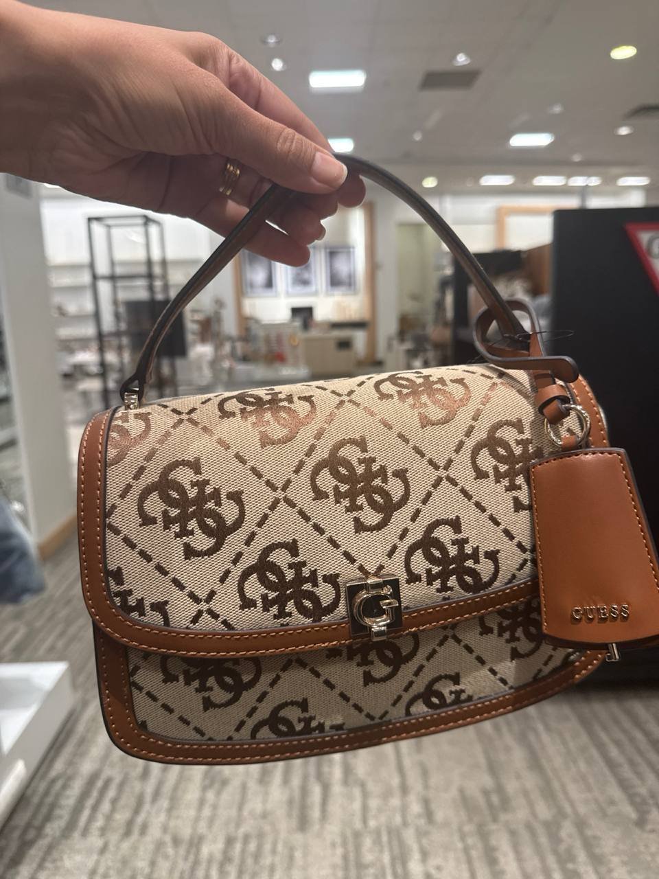 GUESS  Audrey Logo Small Flap Crossbody Handbag