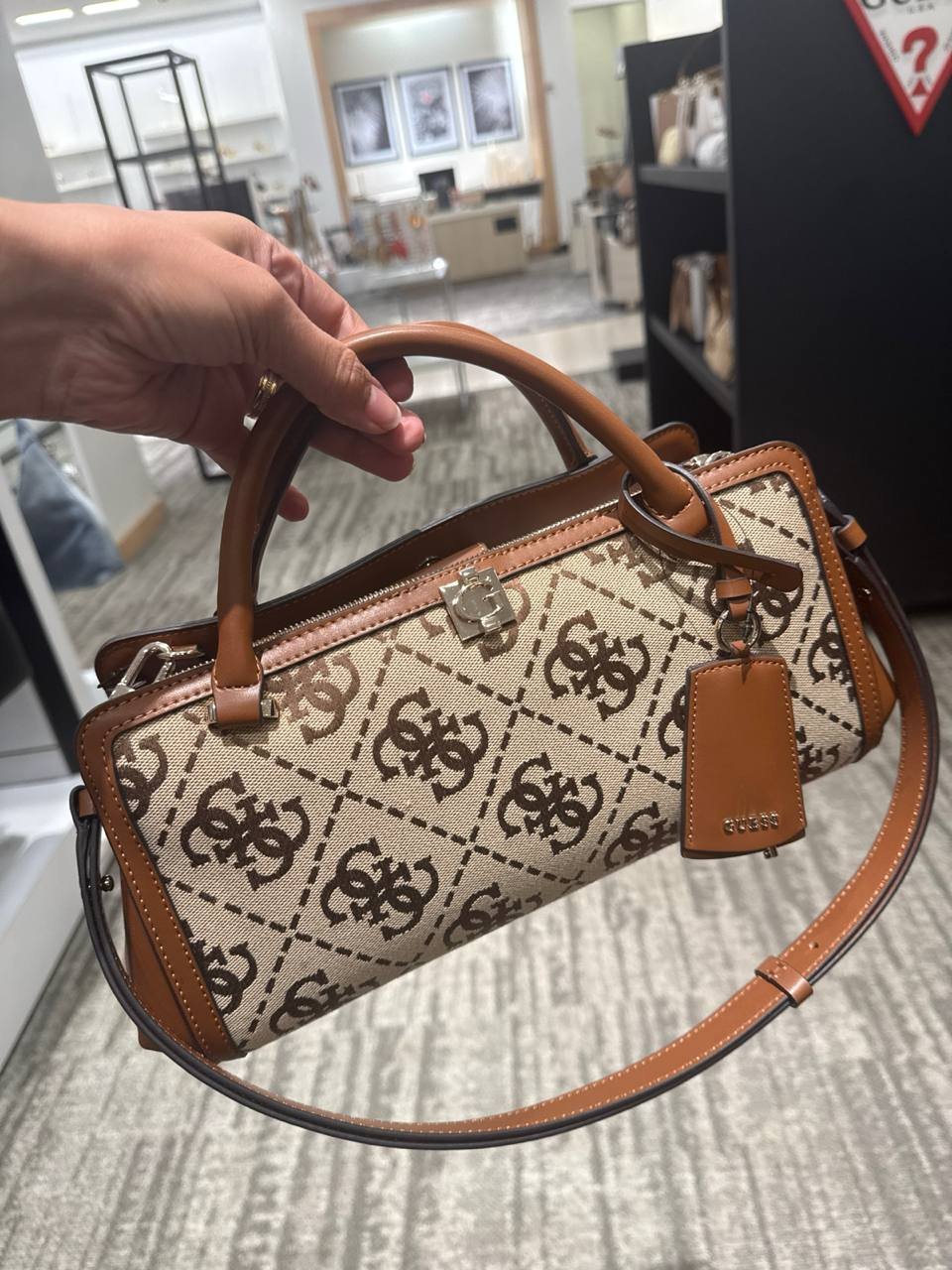GUESS  Audrey Logo Large Satchel Handbag