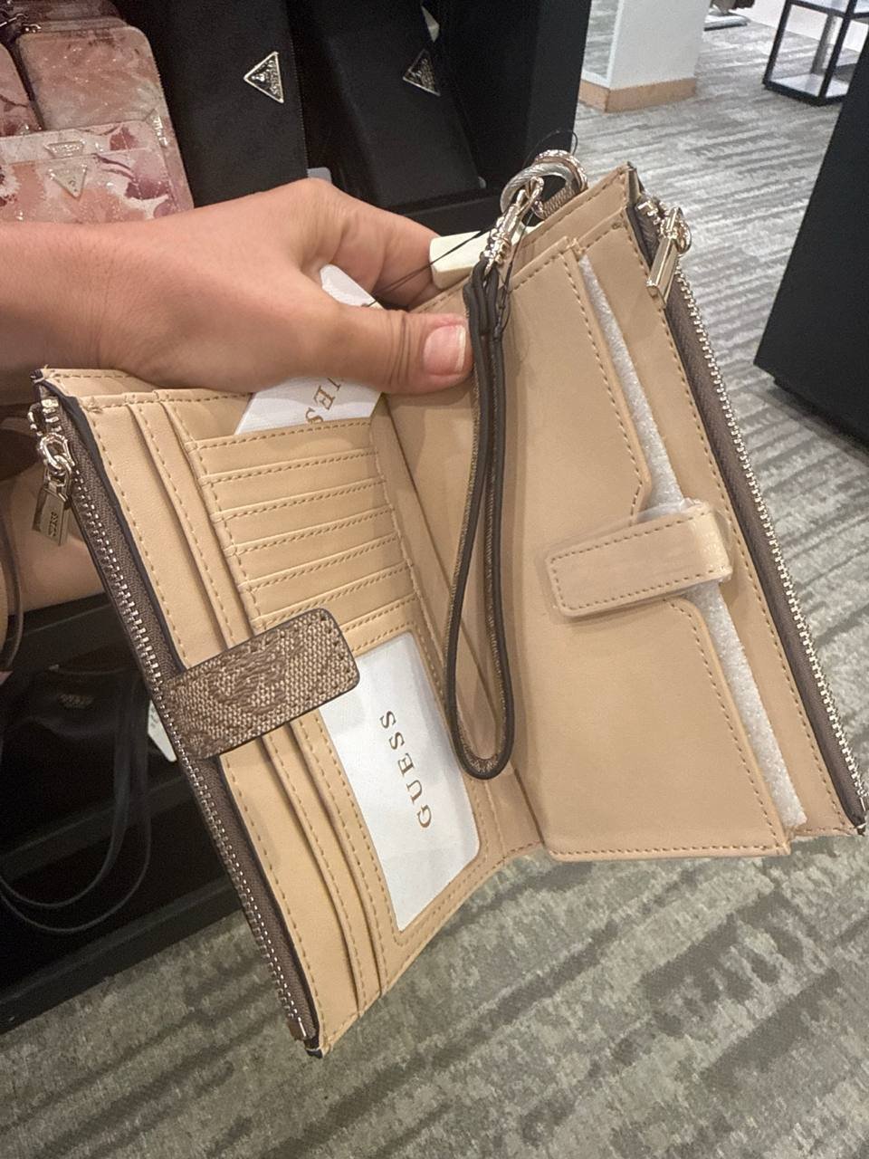 GUESS  Carteira G  duplo zip