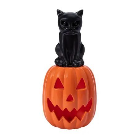 Halloween LED Cat Pumpkin Décor